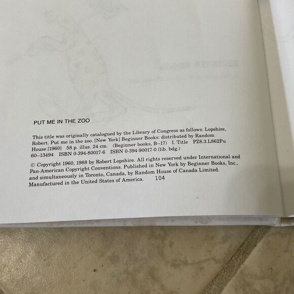 Dr. Seuss book lot of 3 Sneetches, Put Me in the Zoo & Oh the Thinks U can Think - Picture 8 of 11